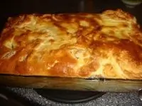 Пирог из яблок со сметаной