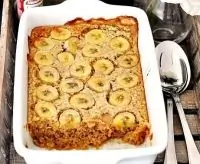 Овсяная запеканка с бананами