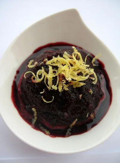 Чернично-гранатовый сорбет