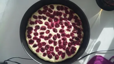 Тарт с творогом и вишней