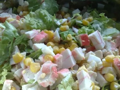 Хрустящий крабовый салат