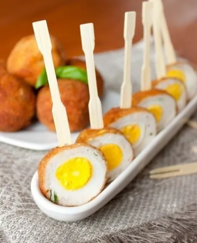 Перепелиные яйца по шотландски