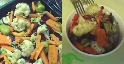 Запеченные овощи в медово-горчичном соусе