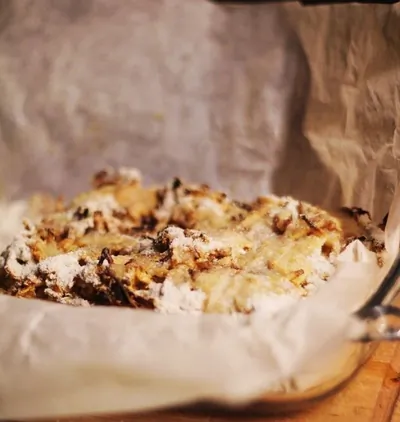 Насыпной яблочный пирог