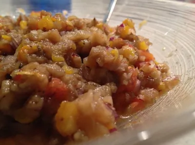 Баклажанная икра с базиликом