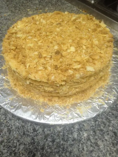 Торт «Наполеон» со сгущенным молоком