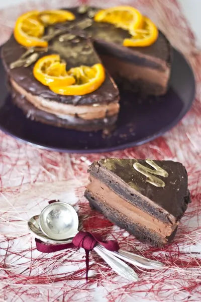 Шоколадно-апельсиновый торт с кофейным кремом