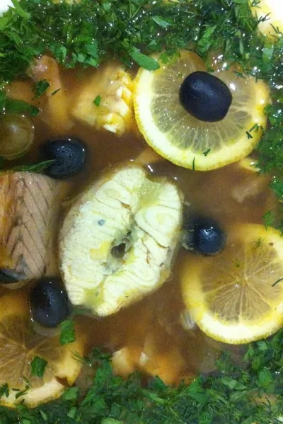 Солянка рыбная сборная с каперсами