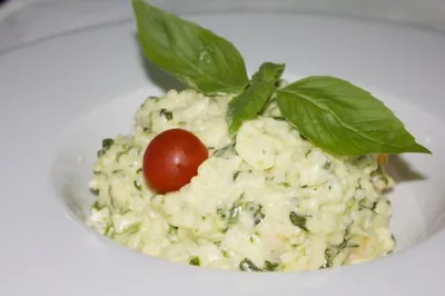 Ризотто «Гамбери» с креветками и шпинатом