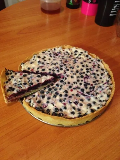 Черничный пай с маскарпоне