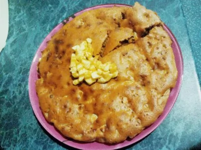 Блонди с бананом и орехами