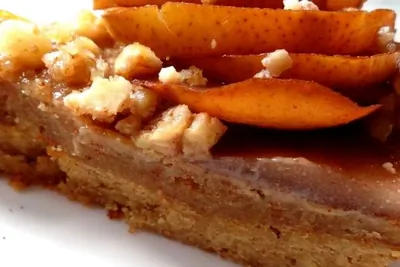 Миндальный тaрт с кремом и грушами