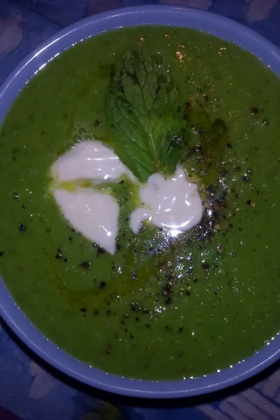 Горохово-мятный суп-пюре