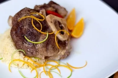 Апельсиновый оссобуко из говяжьей голяшки