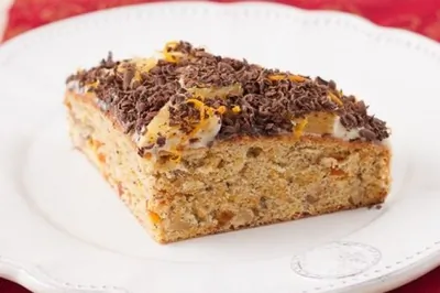 Морковный торт с курагой и апельсинами