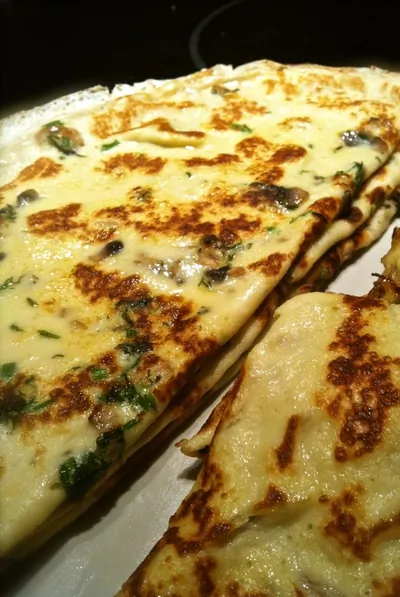 Нежные блинчики с грибовым припеком