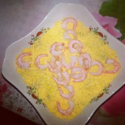 Салат из печени трески в тарталетках