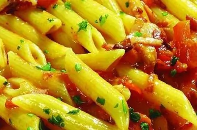 Паста с беконом и сыром