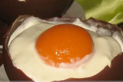 Шоколадное яйцо с мороженым