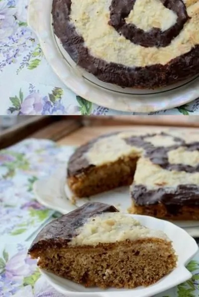 Бисквит с белым и черным шоколадом