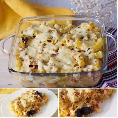 Макаронная запеканка c рикоттой и тыквой