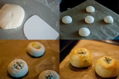 Булочки с голубым сыром и чесноком
