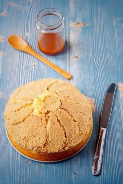 Французский яблочный пирог с крошкой