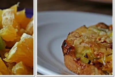 Крошка с киви и апельсином