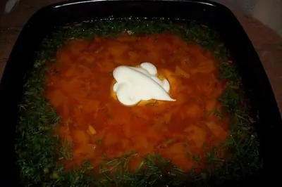 Борщ по полтавски с гусем