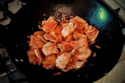 Мясо в устричном соусе