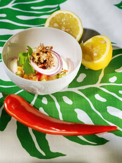 Севиче из скумбрии и лосося