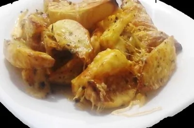 Печеный картофель с сыром