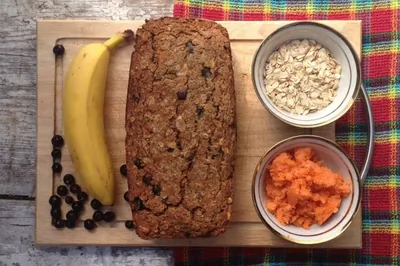 Овсяно-банананово-морковная коврижка