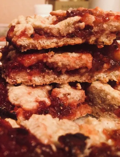 Клюквенное печенье (Cranberry crumble bars)