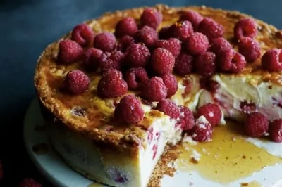 Малиновый чизкейк без выпечки