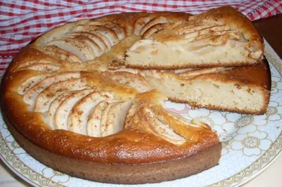 Творожный пирог с яблоками