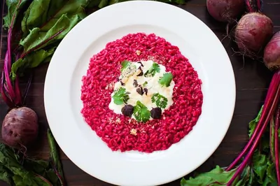 Ризотто со свеклой