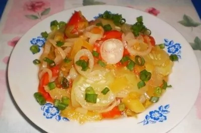 Рагу из овощей с огурцом