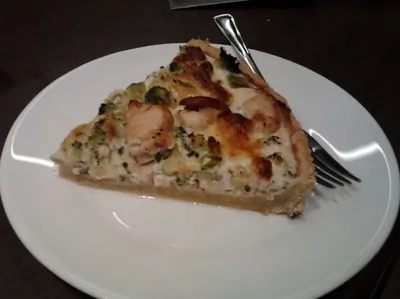 Киш с курицей и брокколи