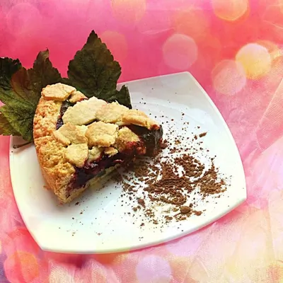 Клубничный пирог на песочном тесте