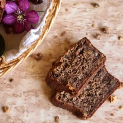 Банановый хлеб с грецким орехом