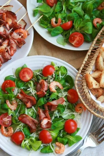 Королевские креветки в беконе