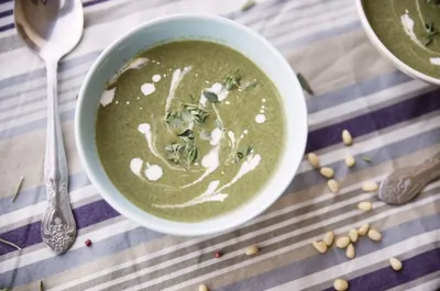 Крем-суп со шпинатом в мультиварке