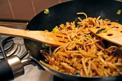 Рис с говядиной и грибами