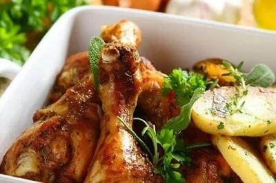 Ароматная курица с картофелем по итальянски