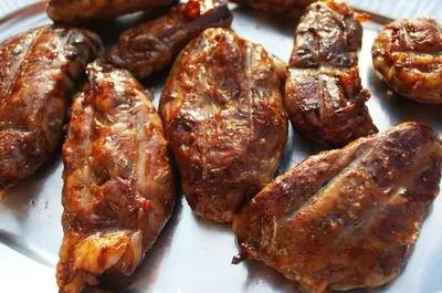 Баранья печень на гриле