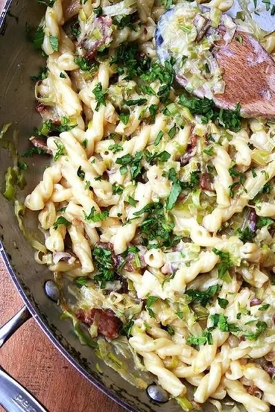 Паста карбонара с цукини