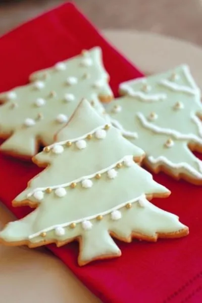 Рождественское ванильное печенье в сахарной глазури