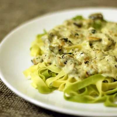 Мидии в чесночно-сливочном соусе