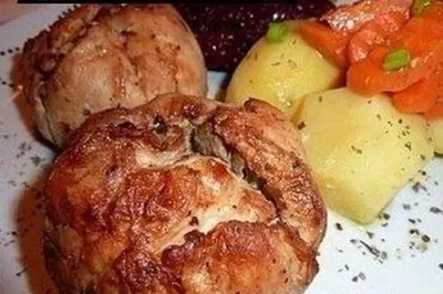 Курица с грибами или куриные бомбочки